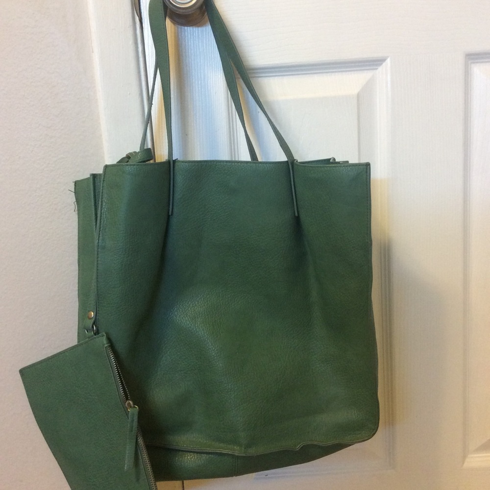 Green Free People vegan Tote bag.